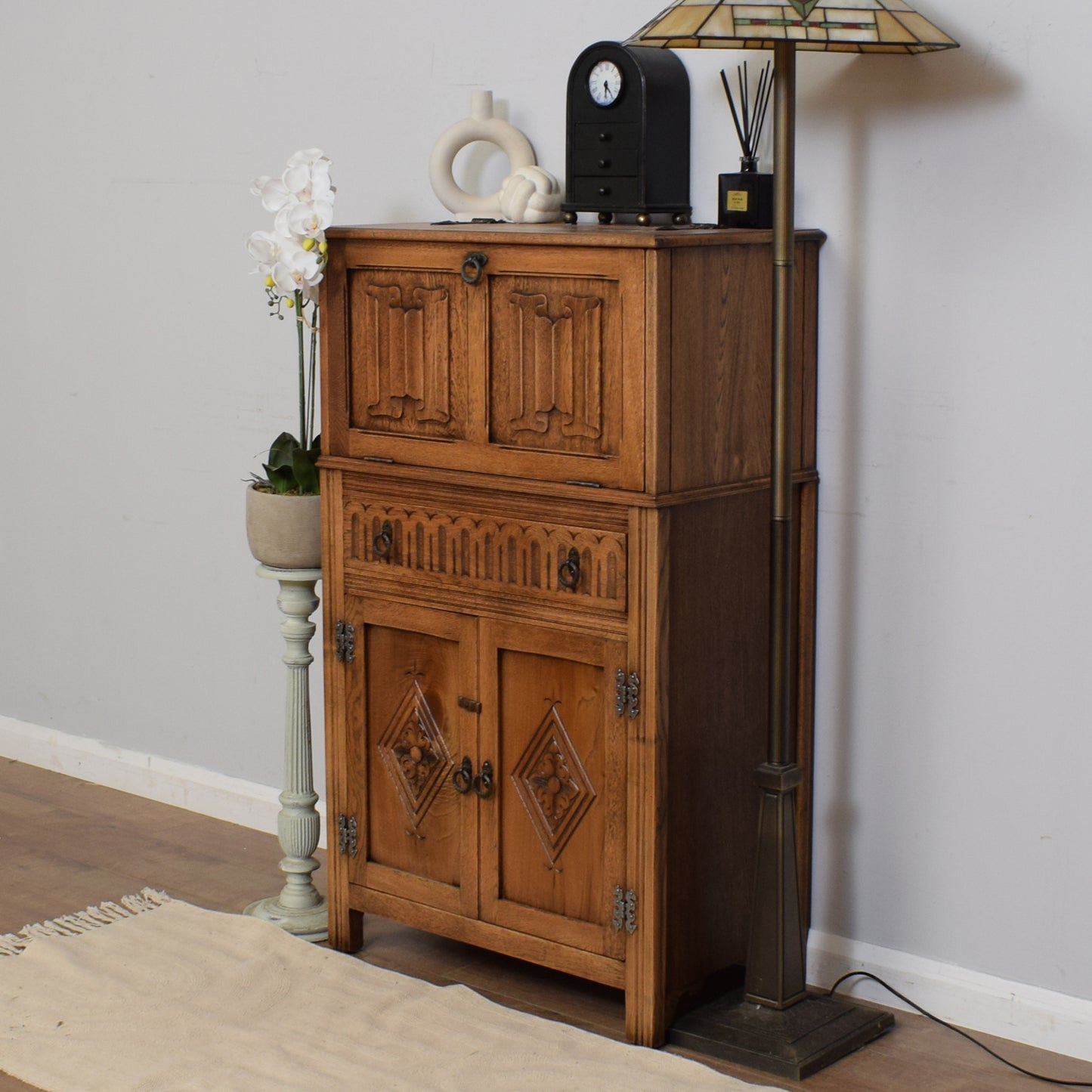 Oak Drinks Cabinet