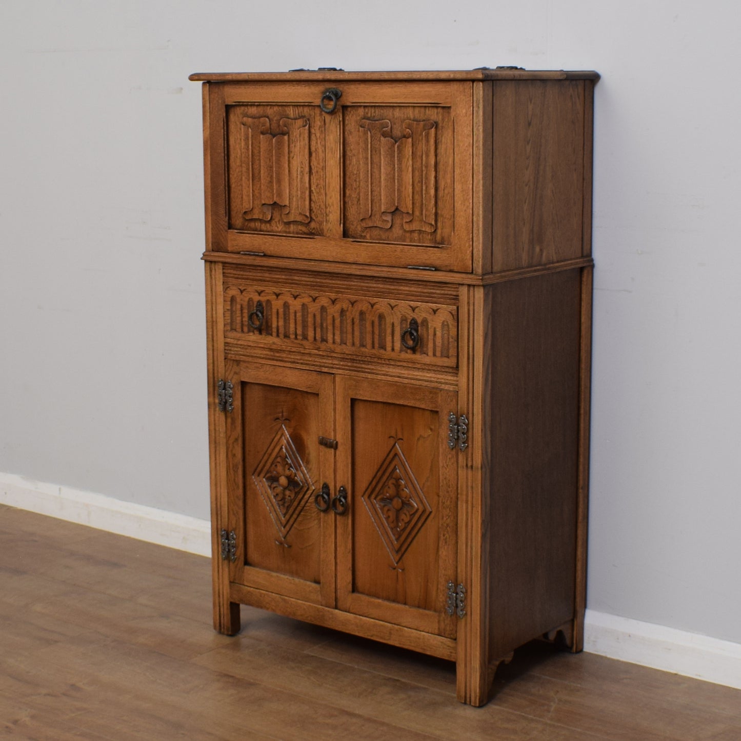 Oak Drinks Cabinet