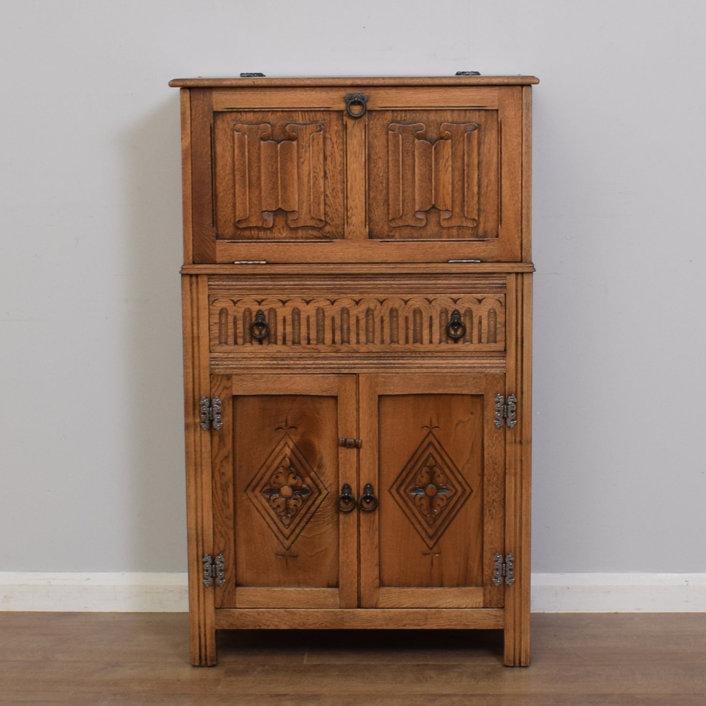 Oak Drinks Cabinet