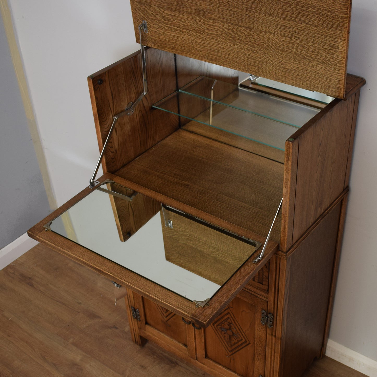Oak Drinks Cabinet