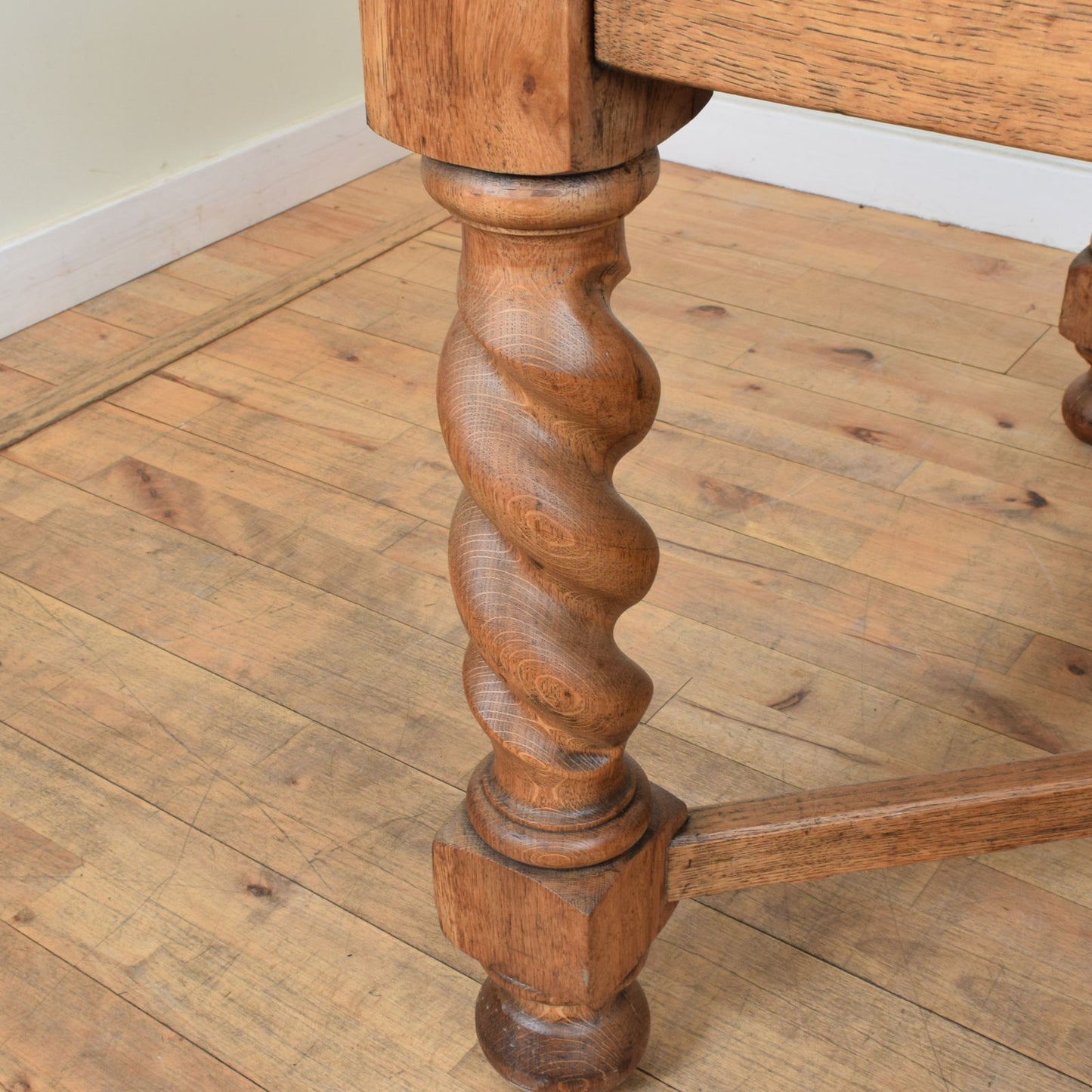 Oak Barley Twist Table and Four