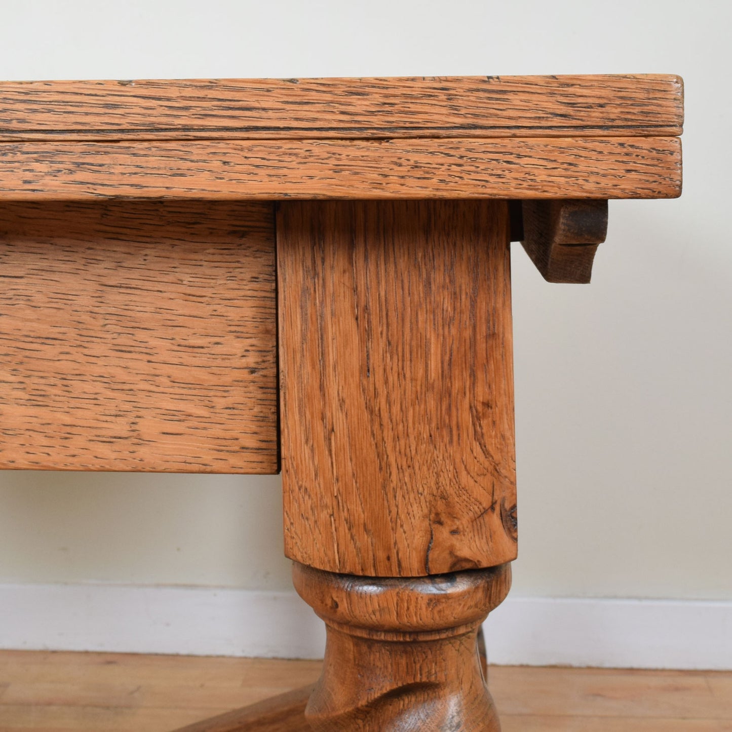 Oak Barley Twist Table and Four