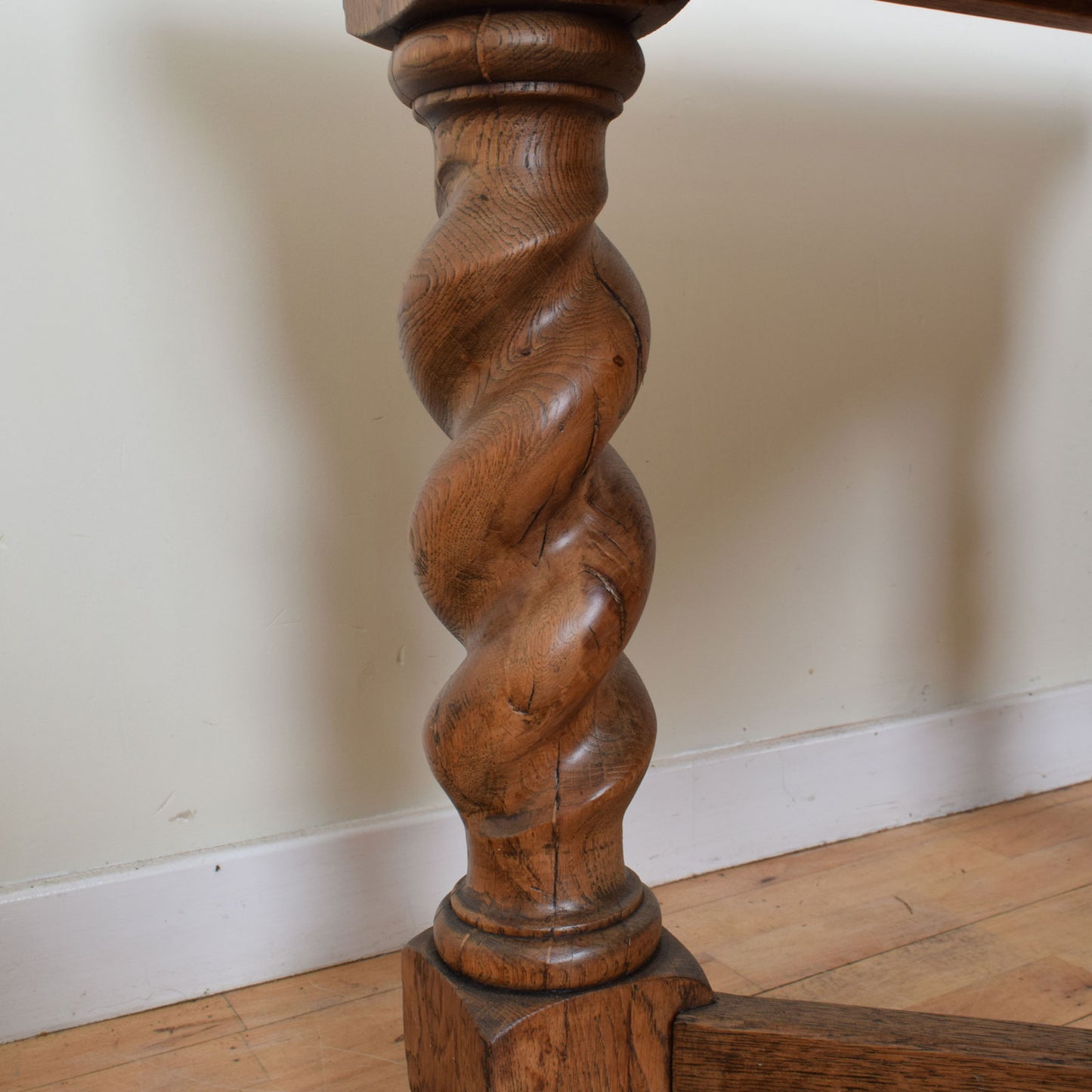 Oak Barley Twist Table and Four