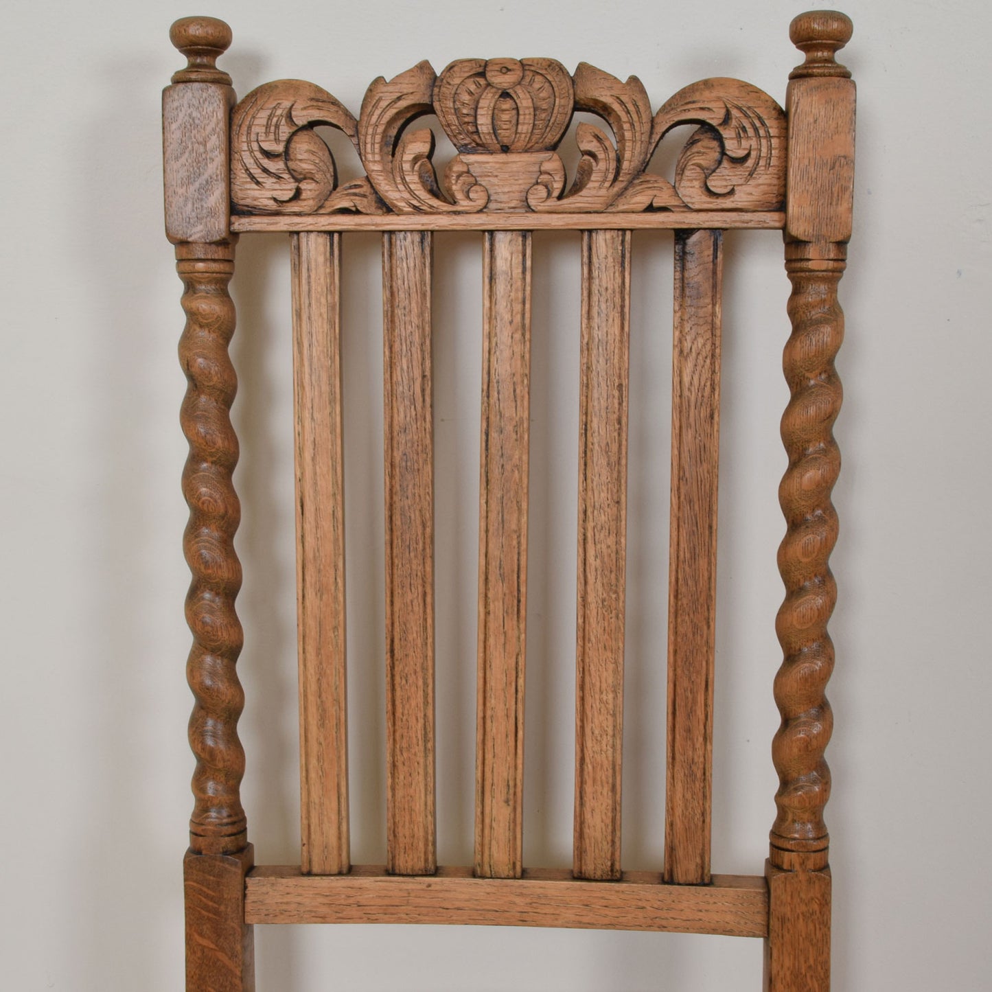 Oak Barley Twist Table and Four