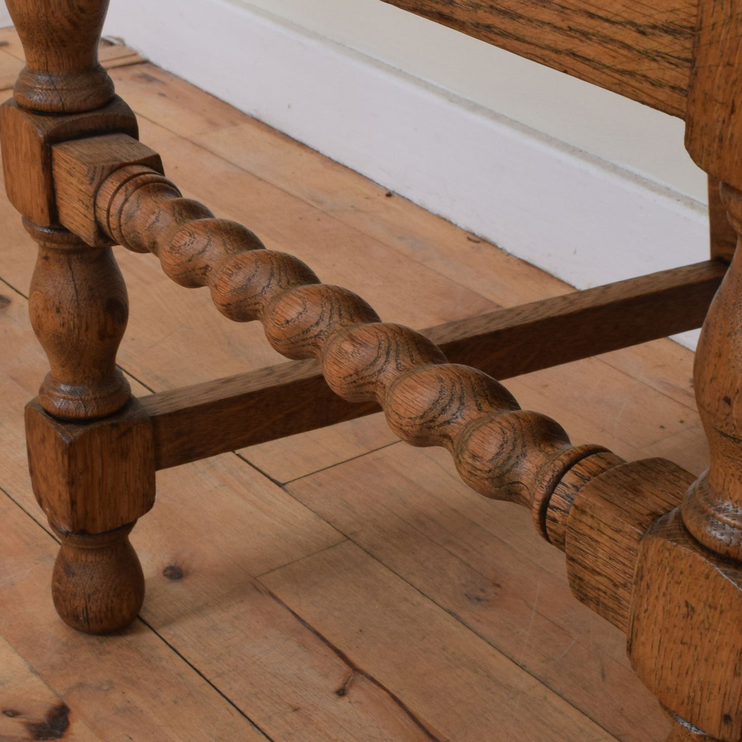 Oak Barley Twist Table and Four