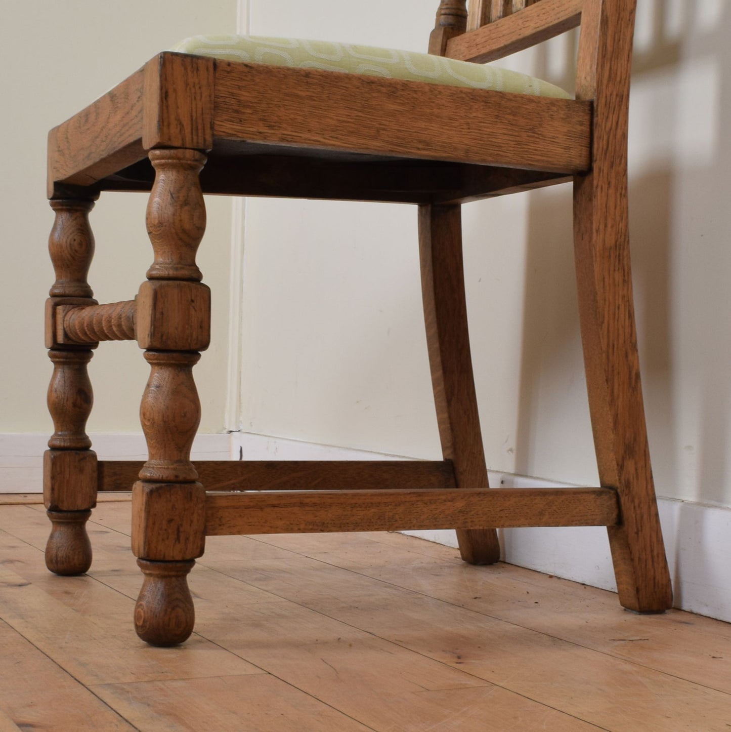 Oak Barley Twist Table and Four