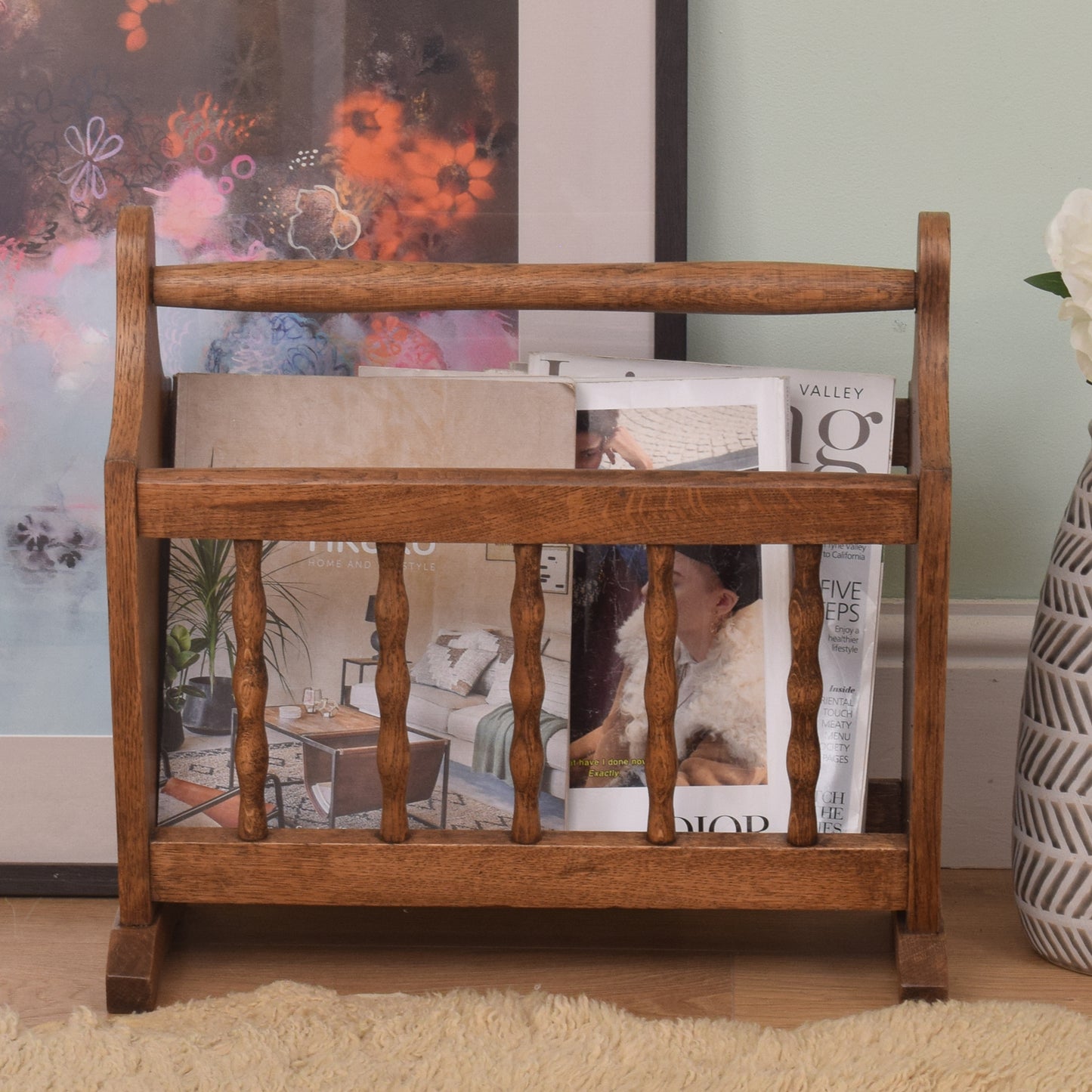 Oak Magazine Rack