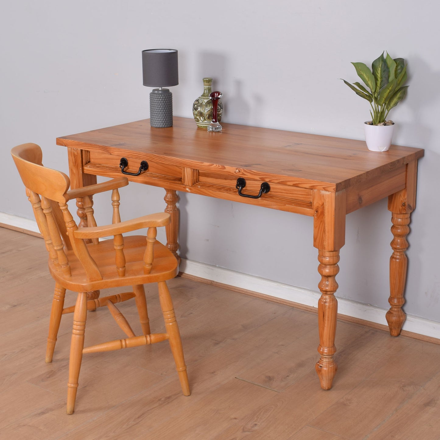 Restored Pine Desk and Chair