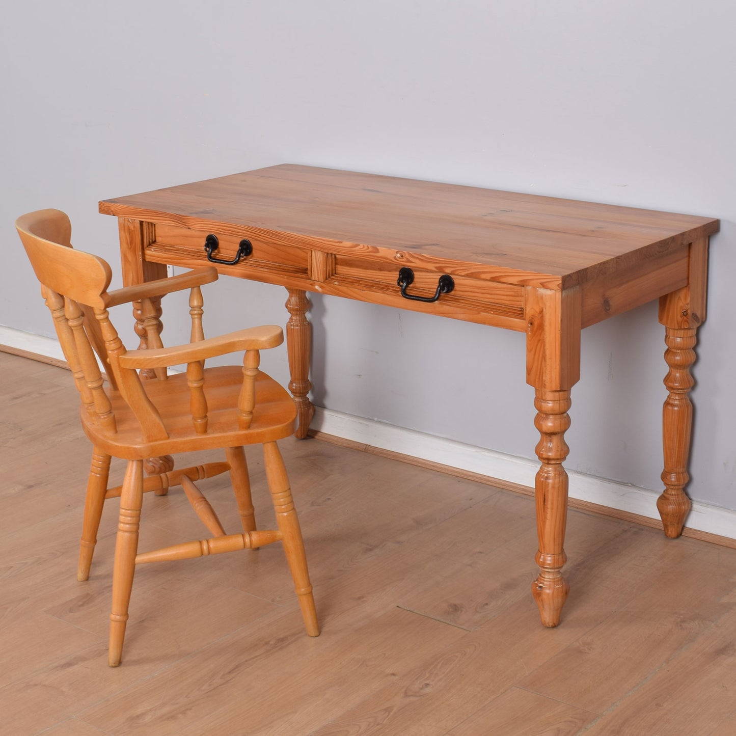 Restored Pine Desk and Chair