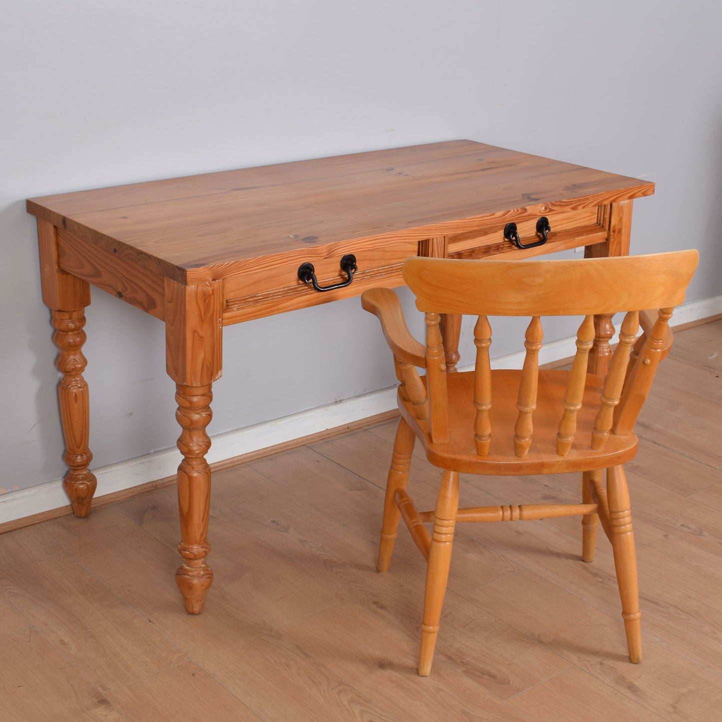 Restored Pine Desk and Chair