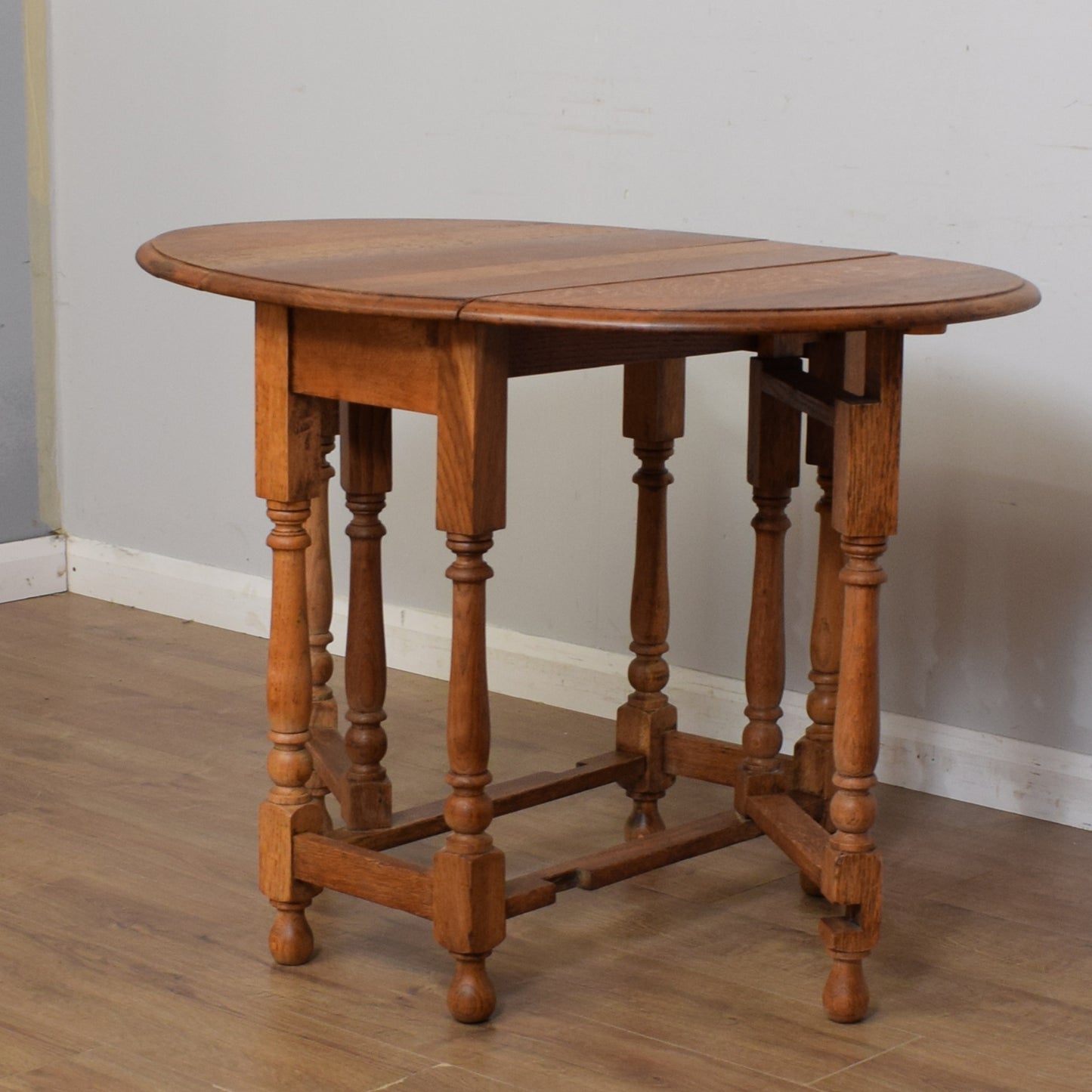 Restored Oak Drop Leaf Table
