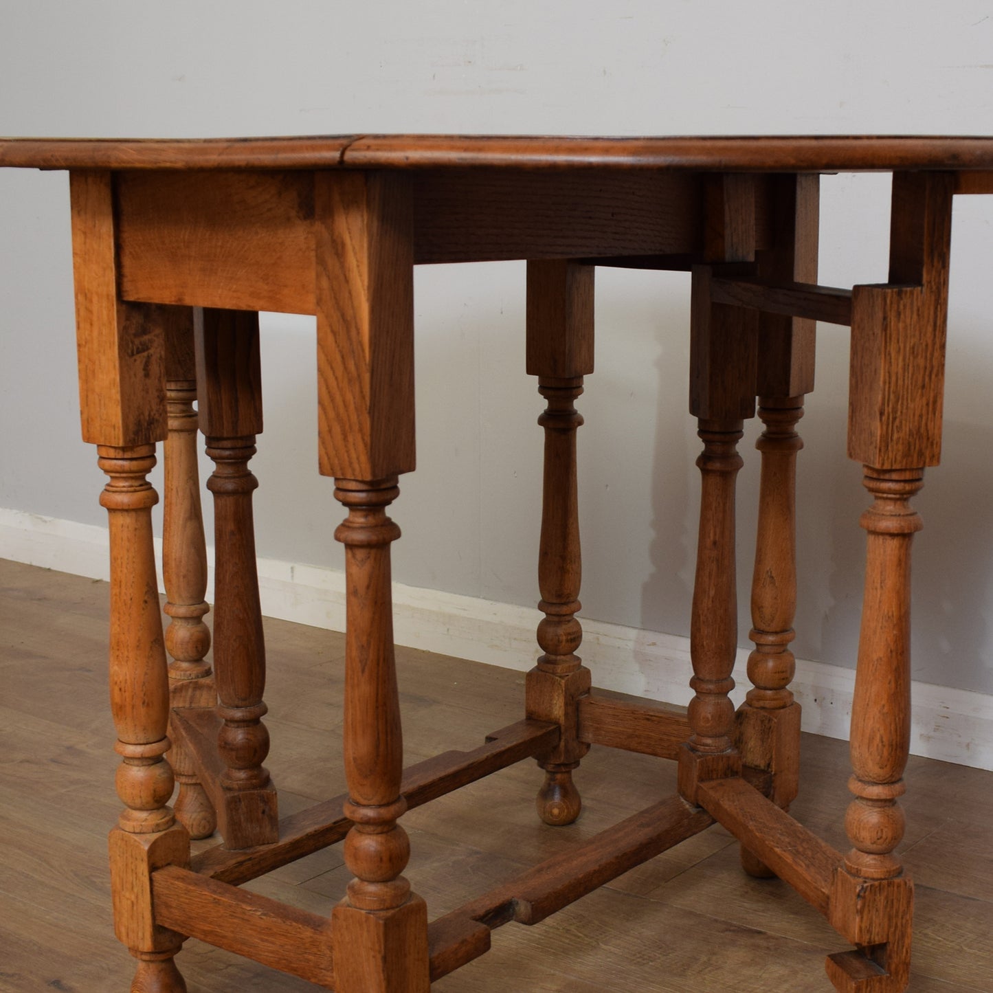 Restored Oak Drop Leaf Table