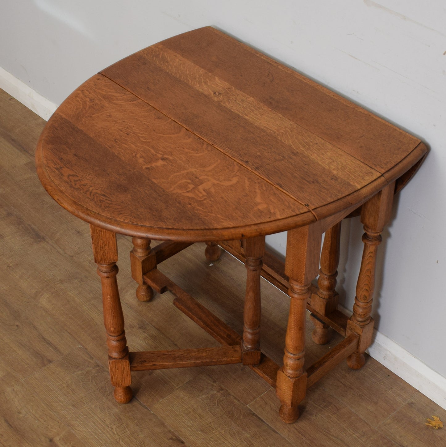 Restored Oak Drop Leaf Table