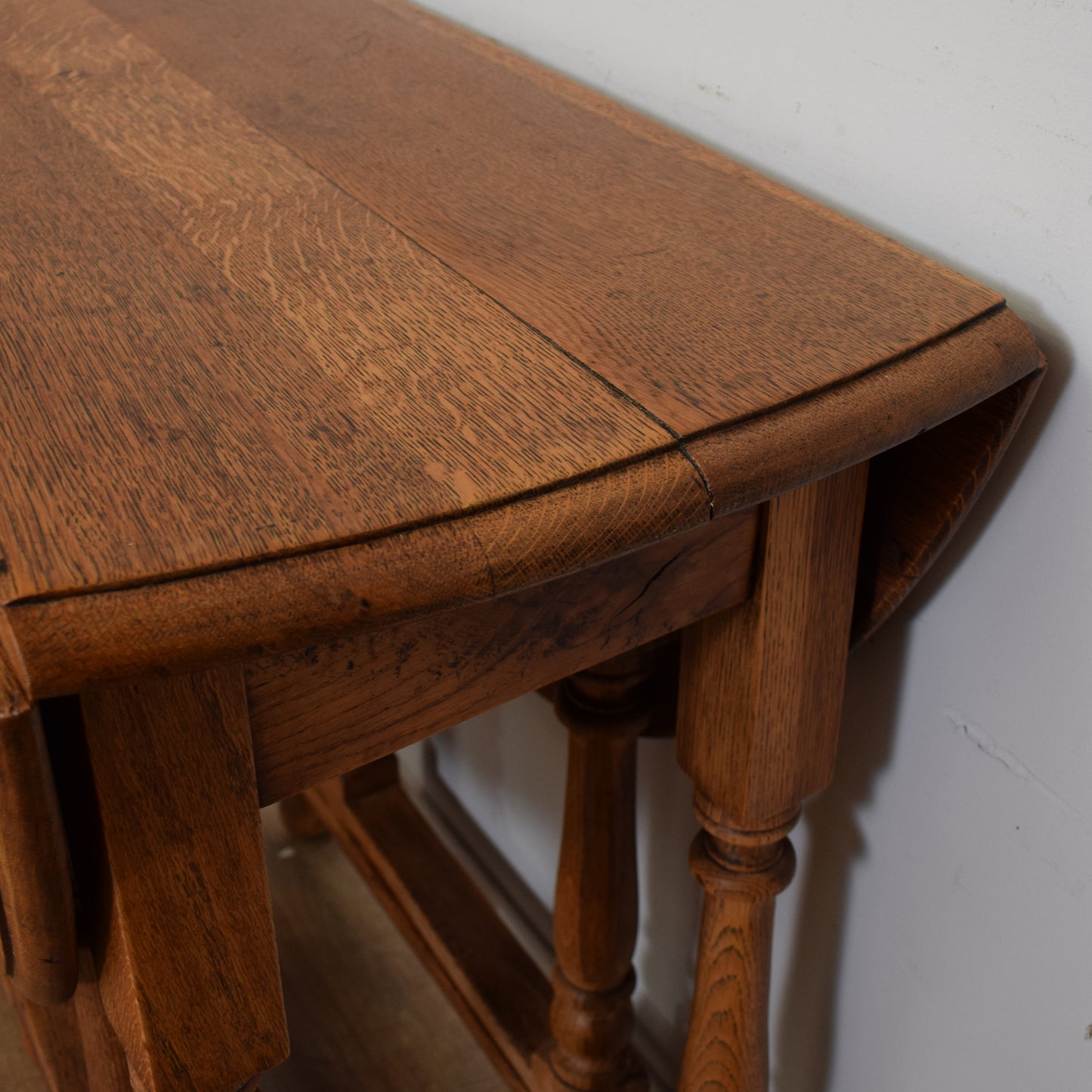Restored Oak Drop Leaf Table