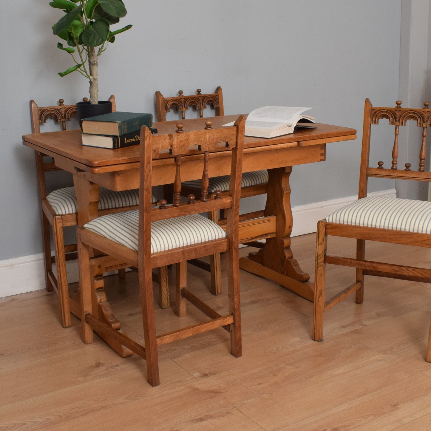 Ercol Draw Leaf Table and Four