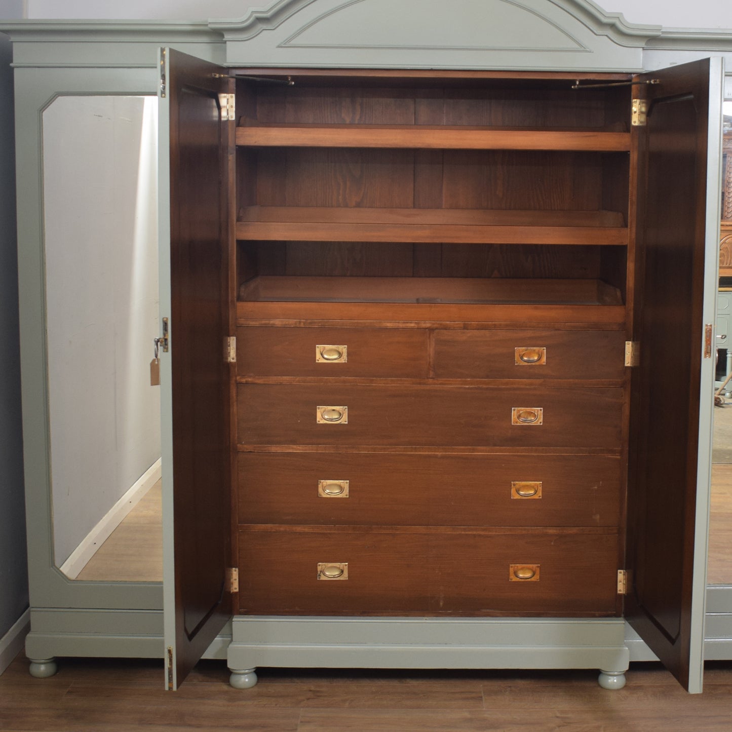 Antique Painted Compactum Wardrobe