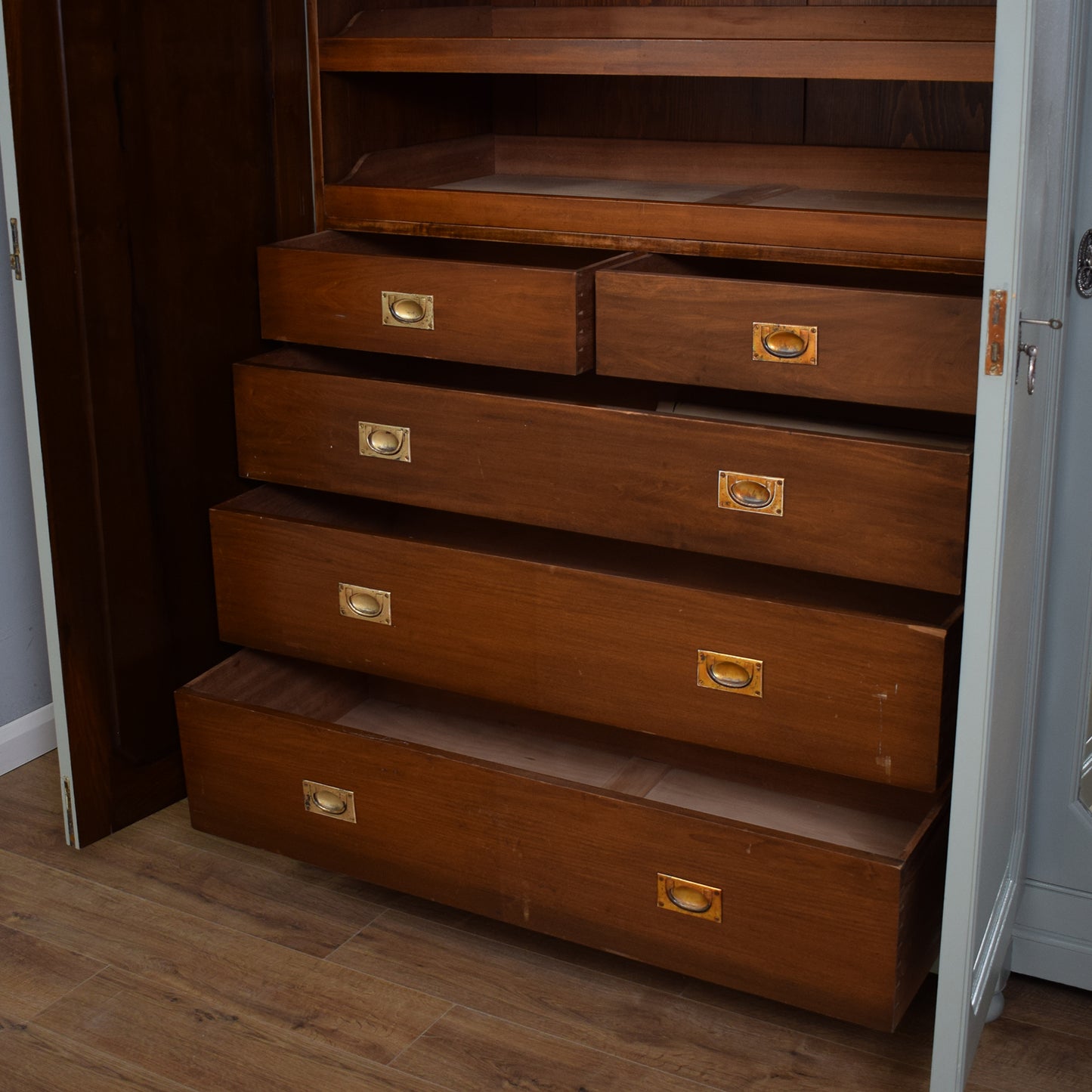Antique Painted Compactum Wardrobe