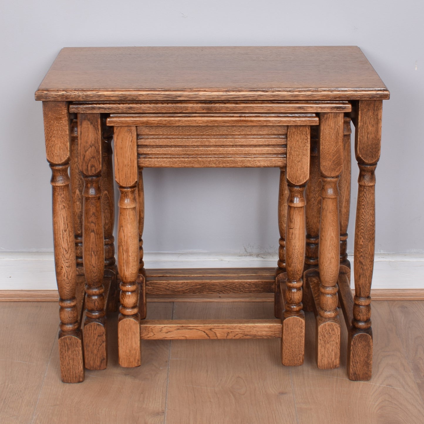 Oak Nest of Three Tables