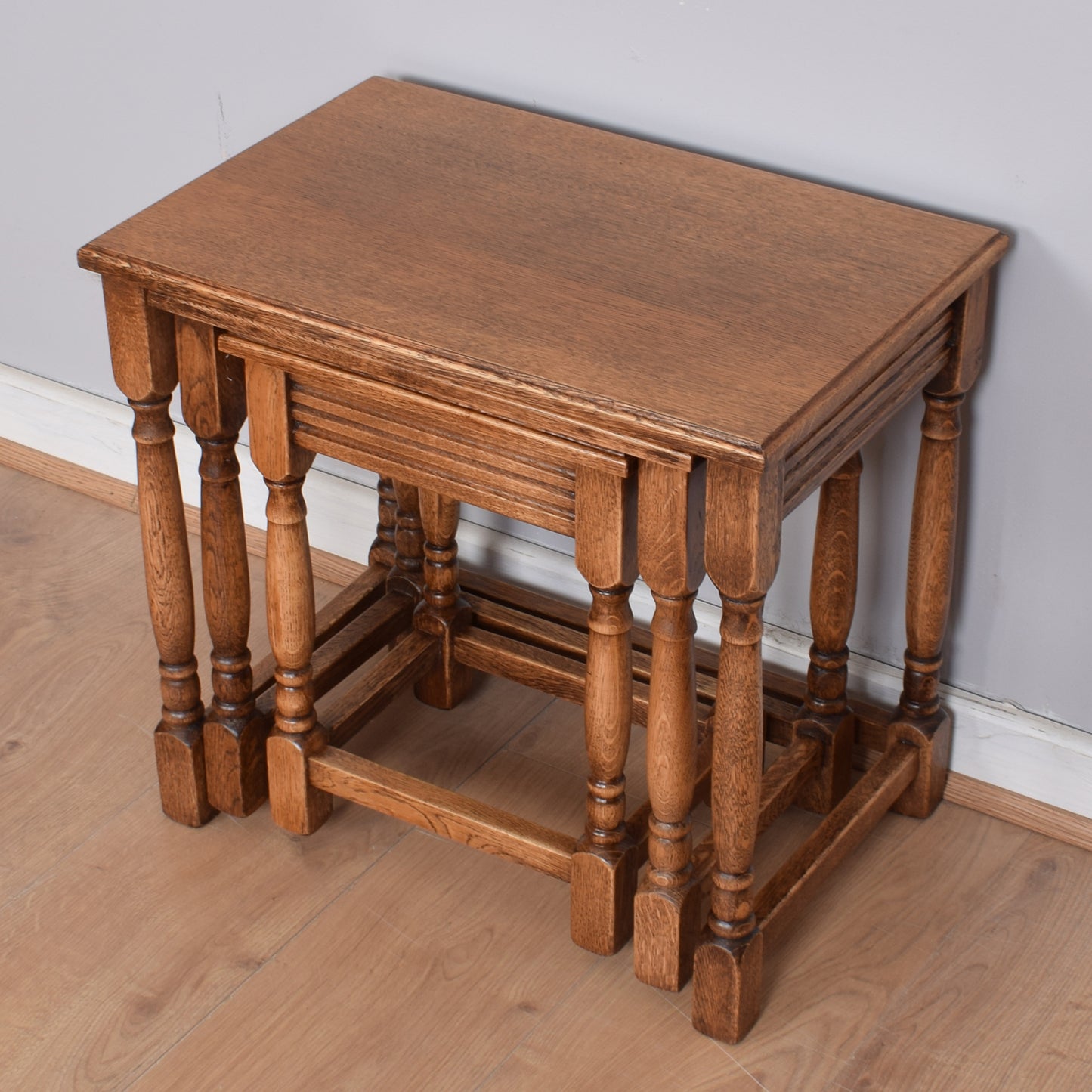 Oak Nest of Three Tables