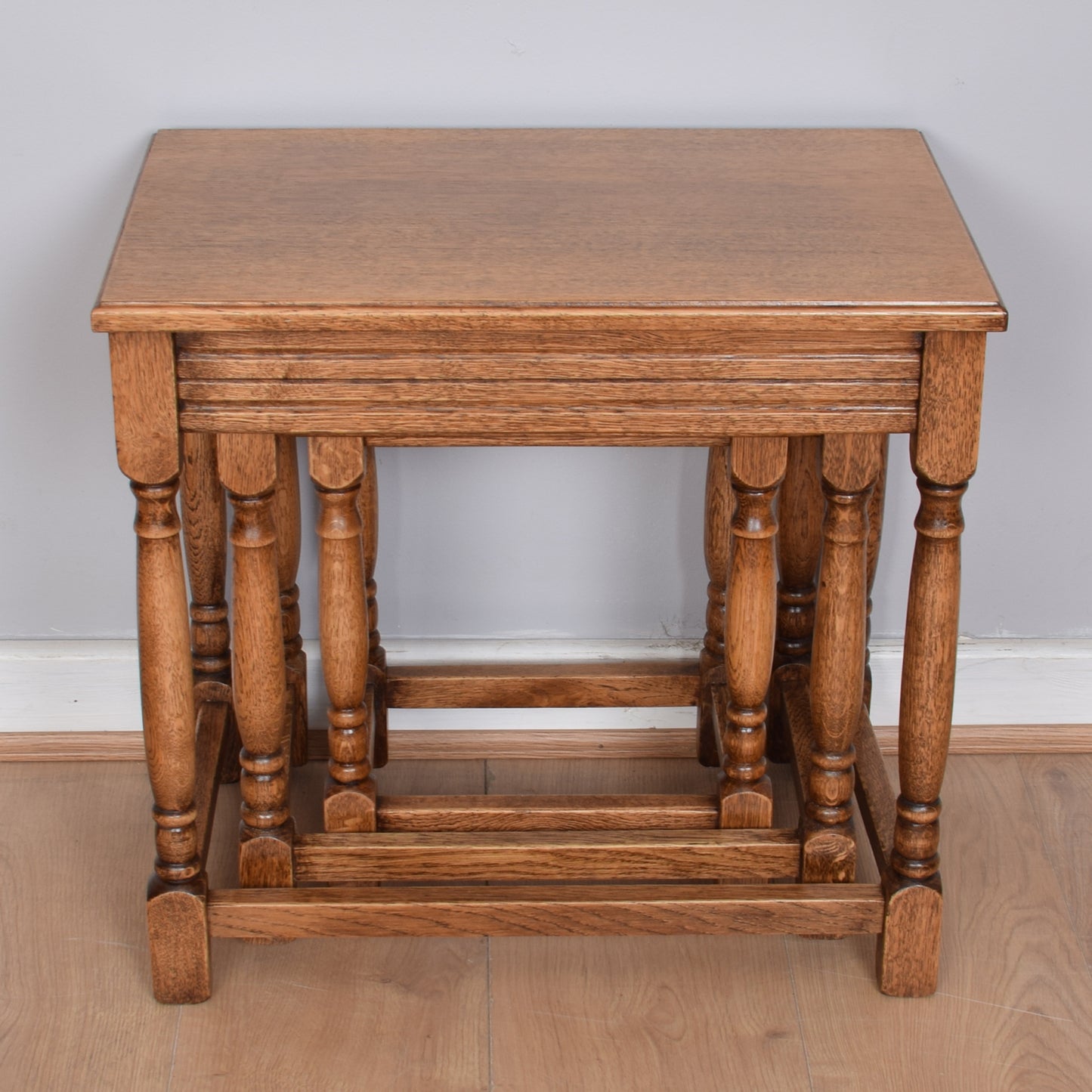 Oak Nest of Three Tables