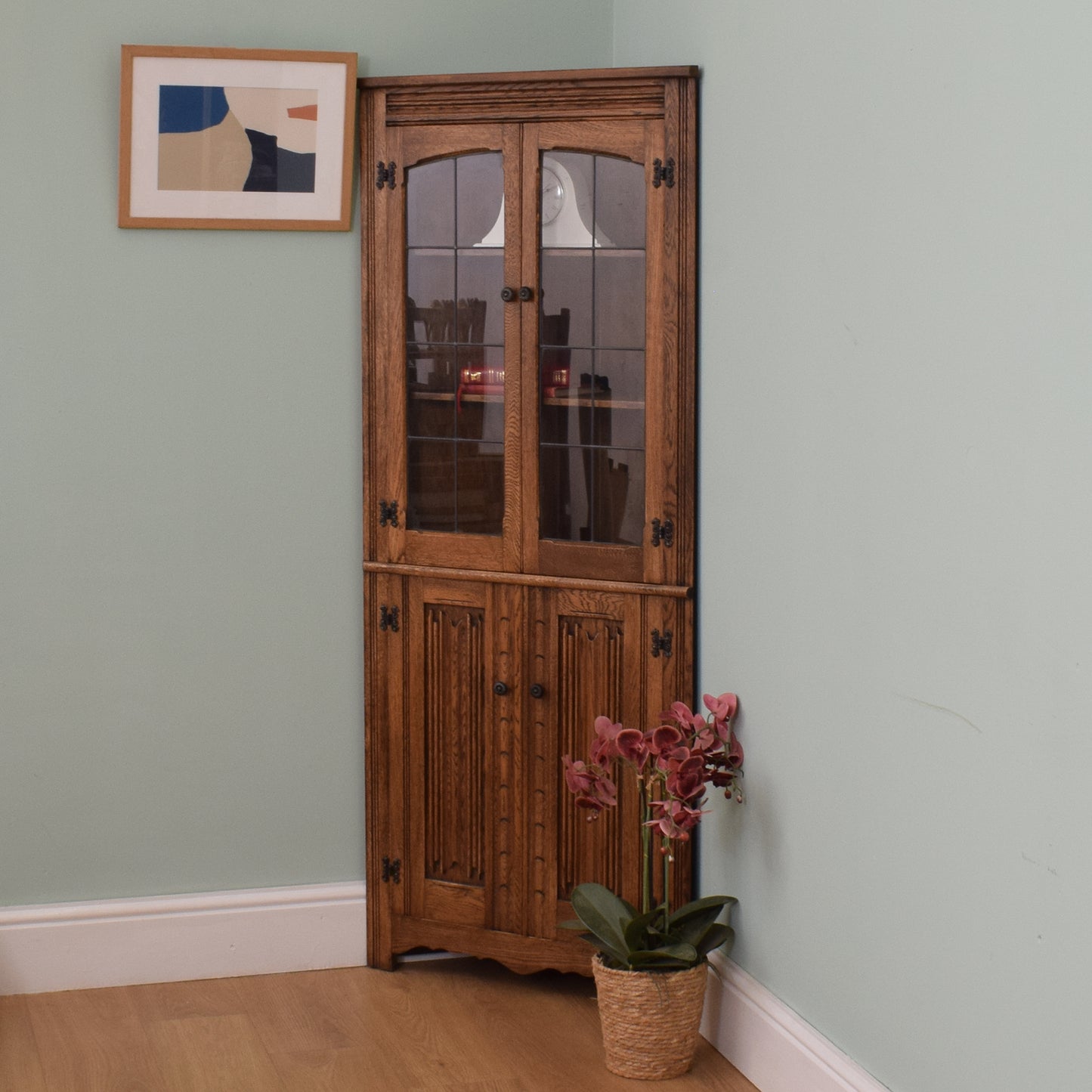 Restored Oak Corner Unit
