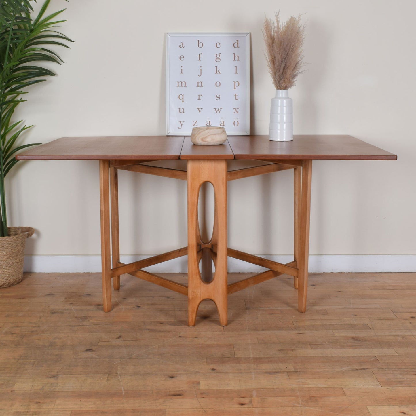 Restored Oak Drop Leaf Table