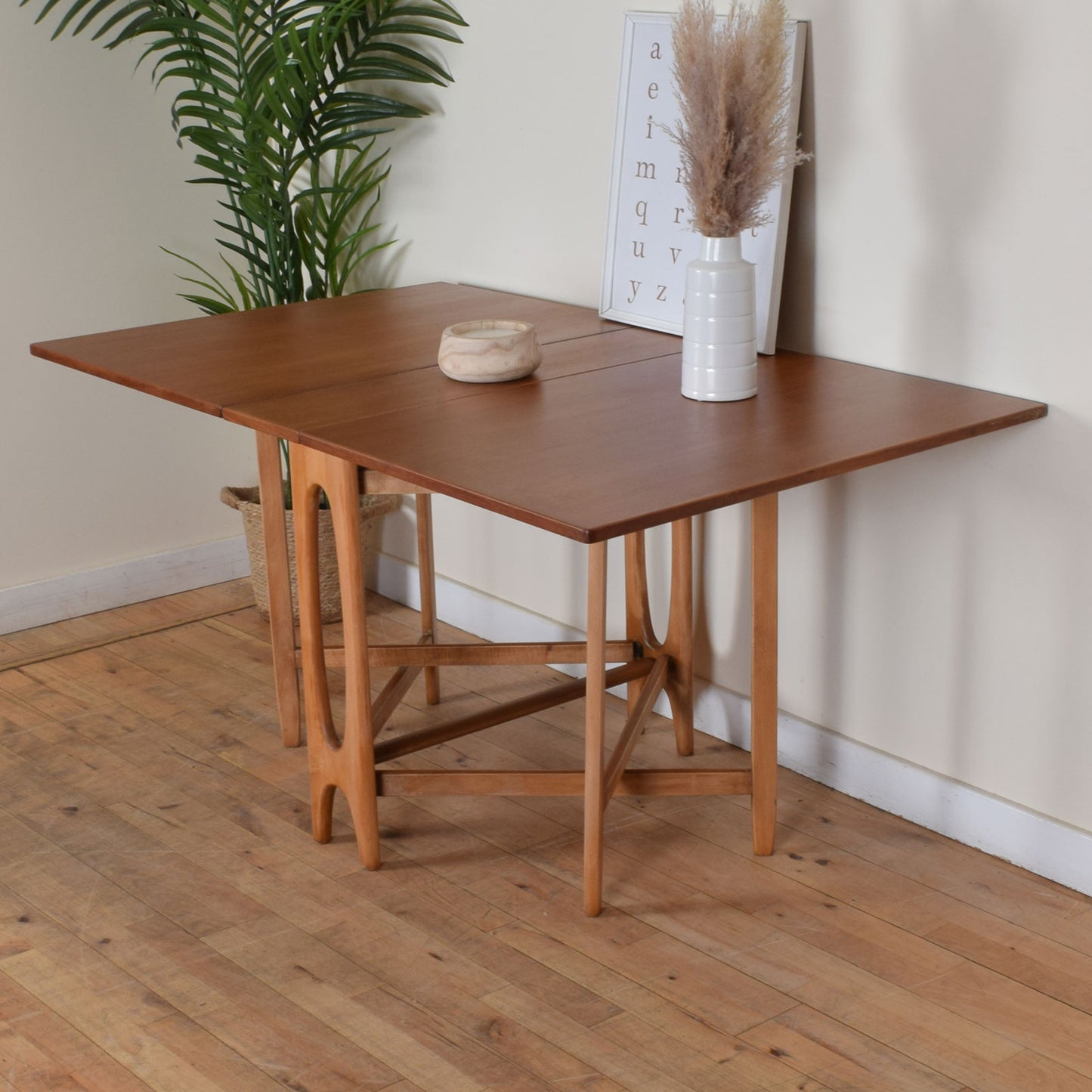 Restored Oak Drop Leaf Table