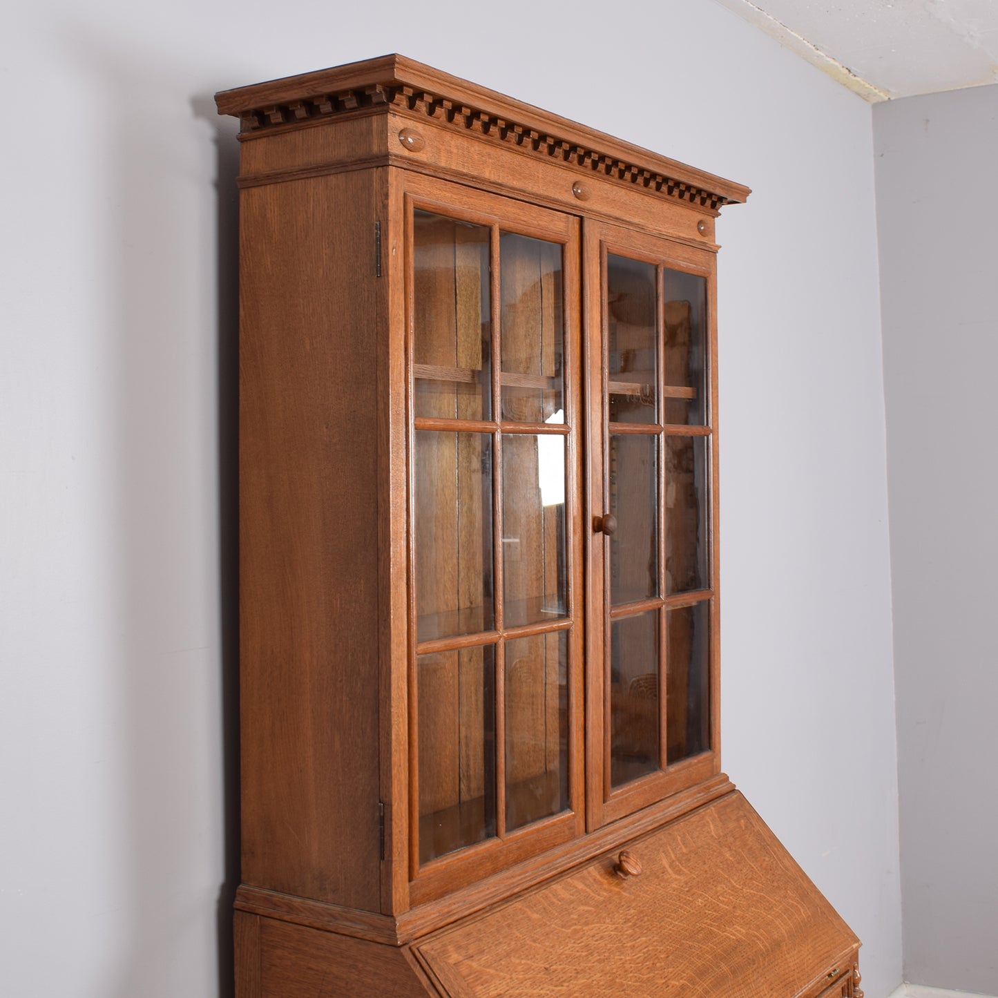 Glazed Bureau Bookcase