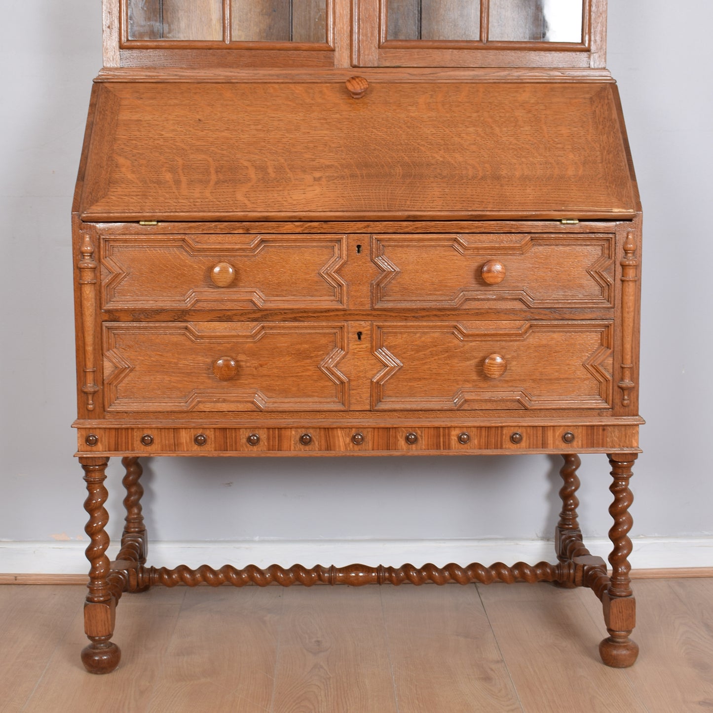 Glazed Bureau Bookcase