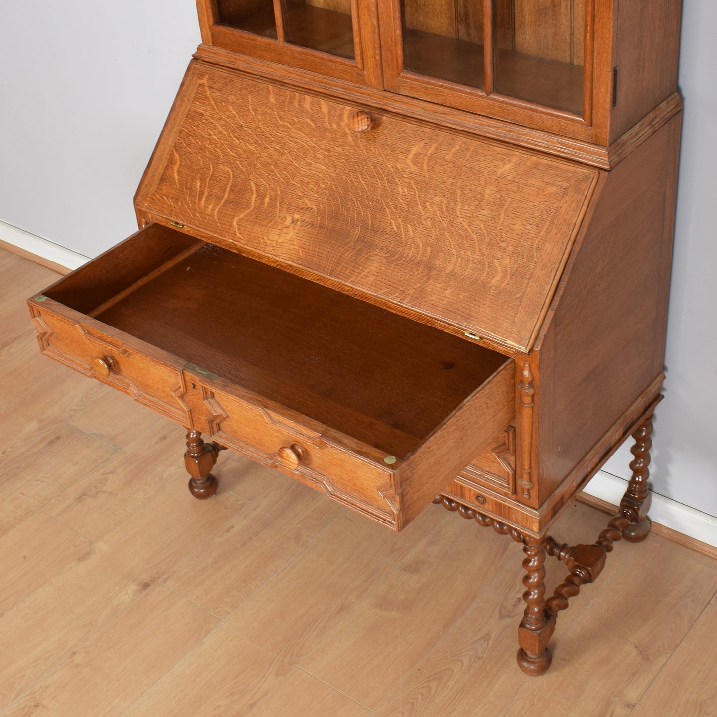 Glazed Bureau Bookcase