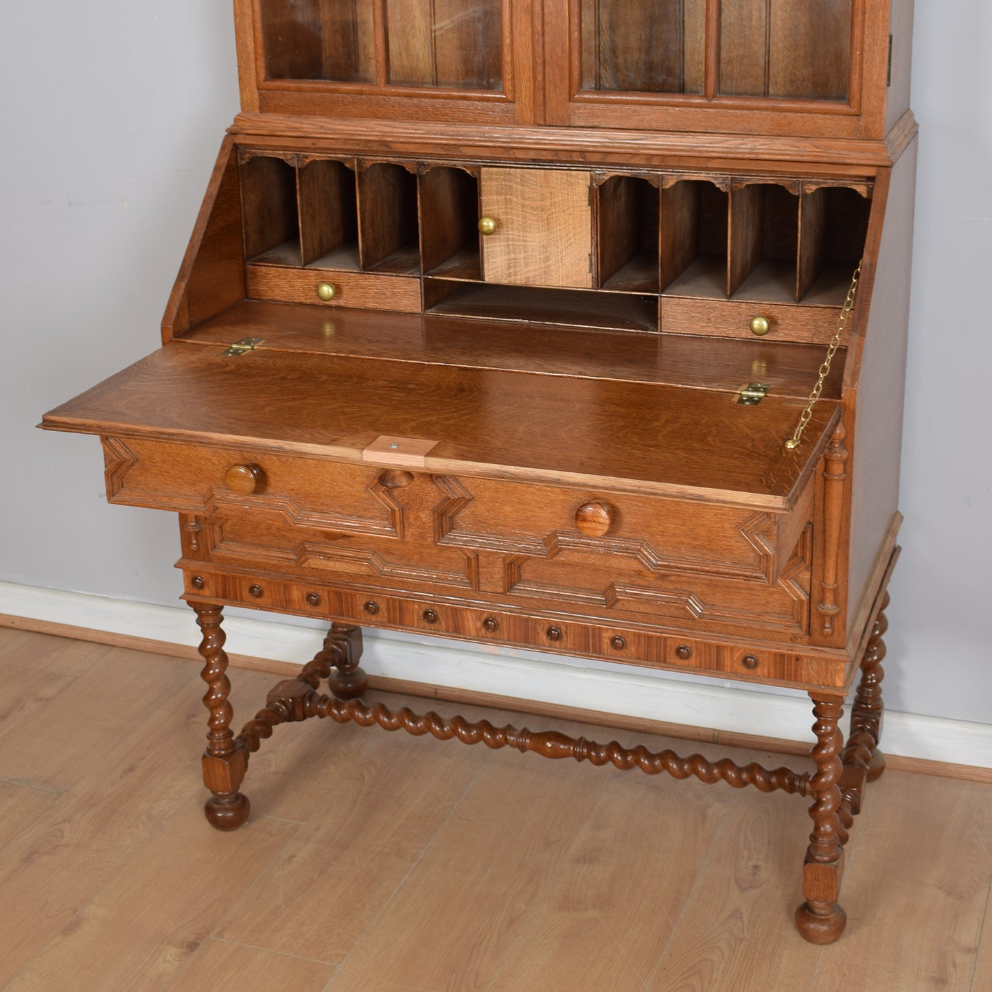 Glazed Bureau Bookcase