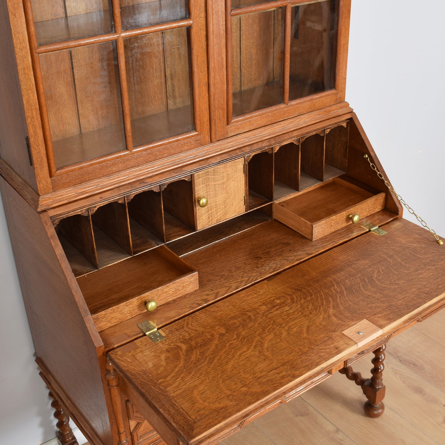 Glazed Bureau Bookcase