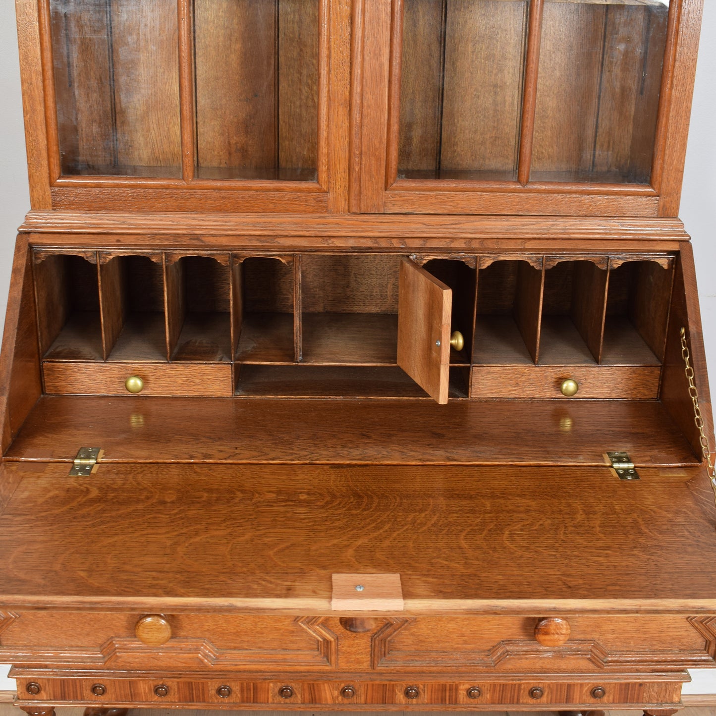 Glazed Bureau Bookcase