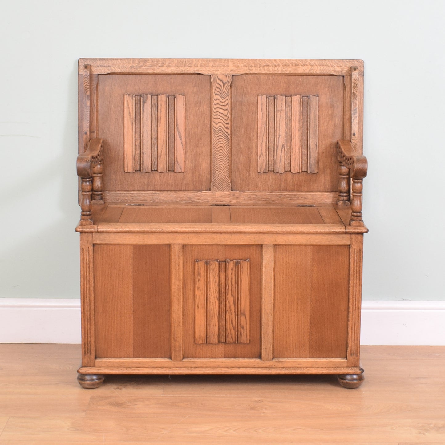 Restored Oak Monks Bench