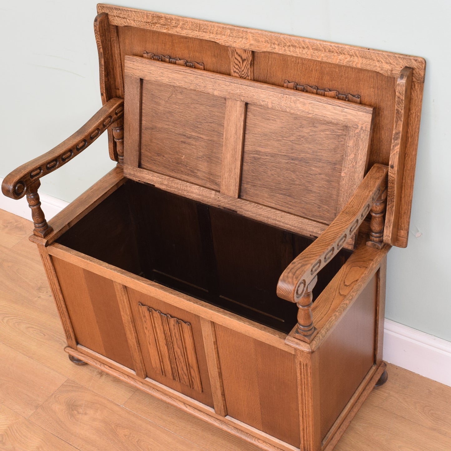 Restored Oak Monks Bench