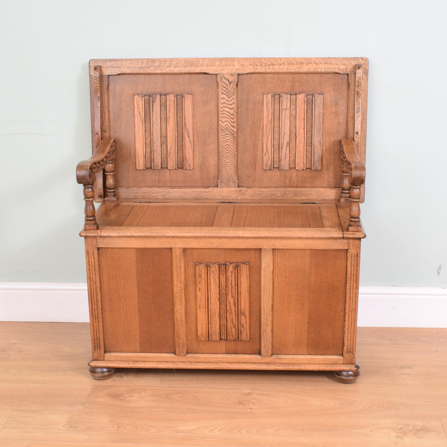 Restored Oak Monks Bench
