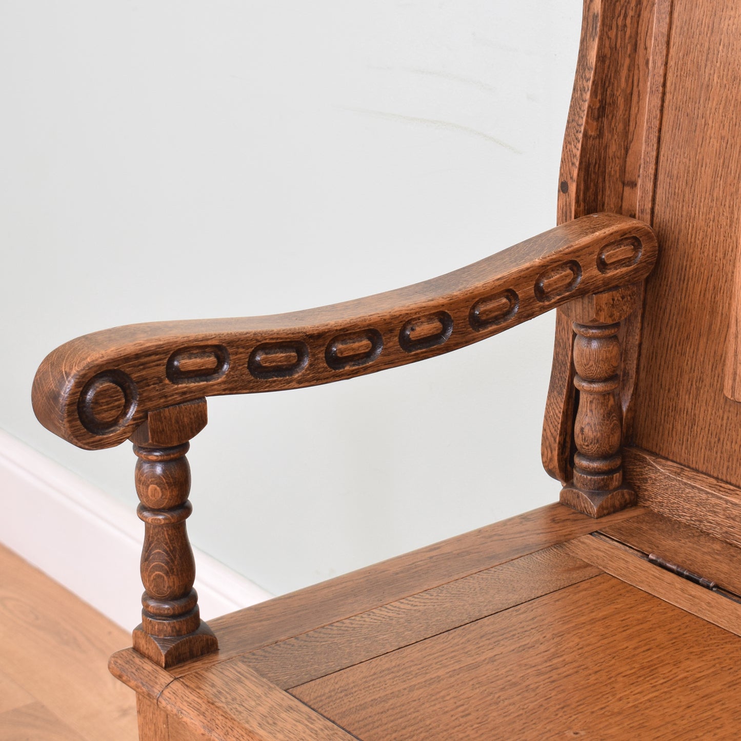 Restored Oak Monks Bench