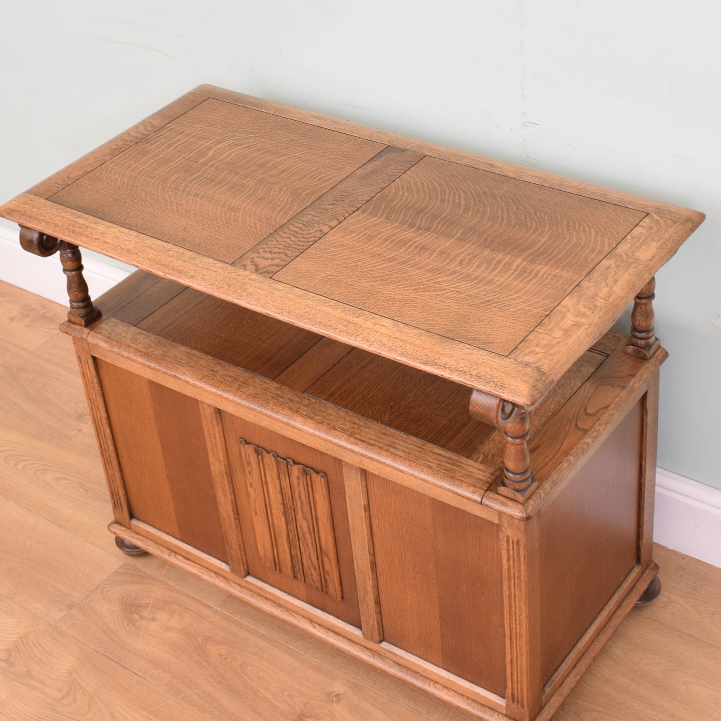 Restored Oak Monks Bench