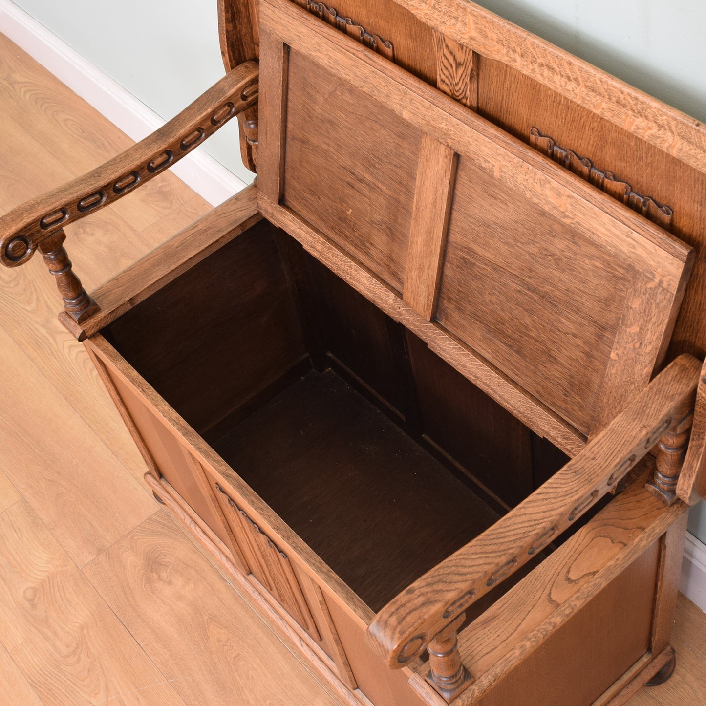 Restored Oak Monks Bench