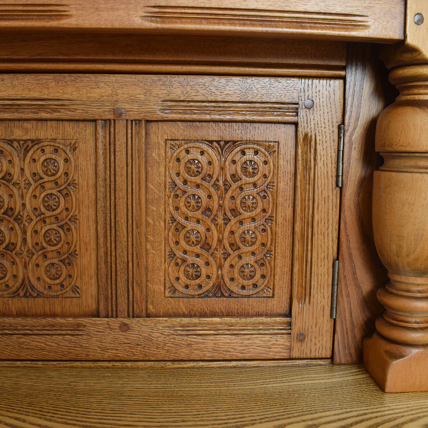Carved Ercol Court Cupboard