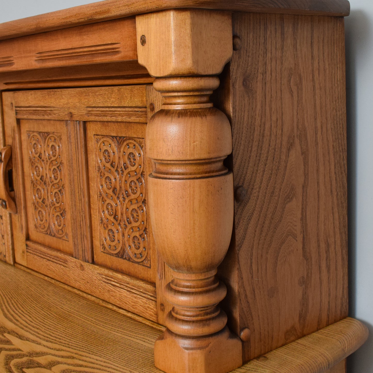 Carved Ercol Court Cupboard