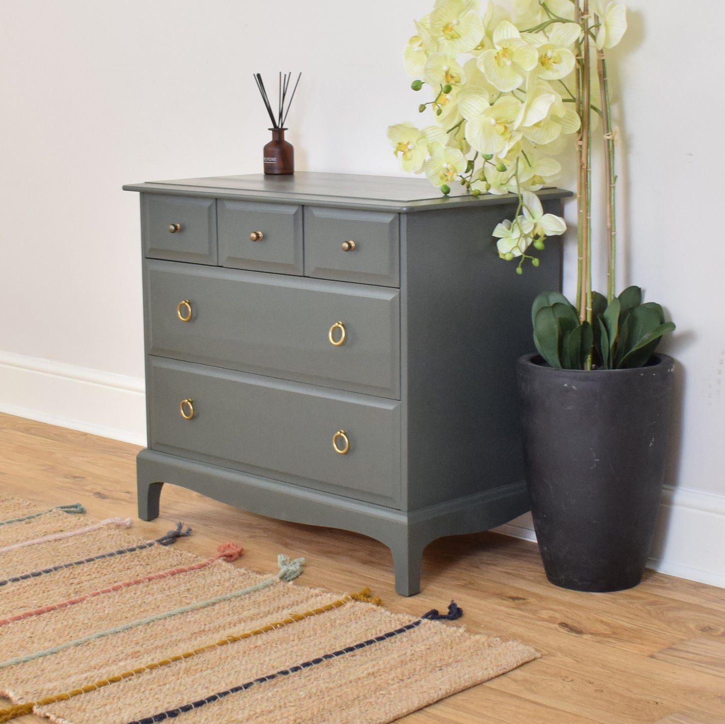 Painted Stag Chest Of Drawers