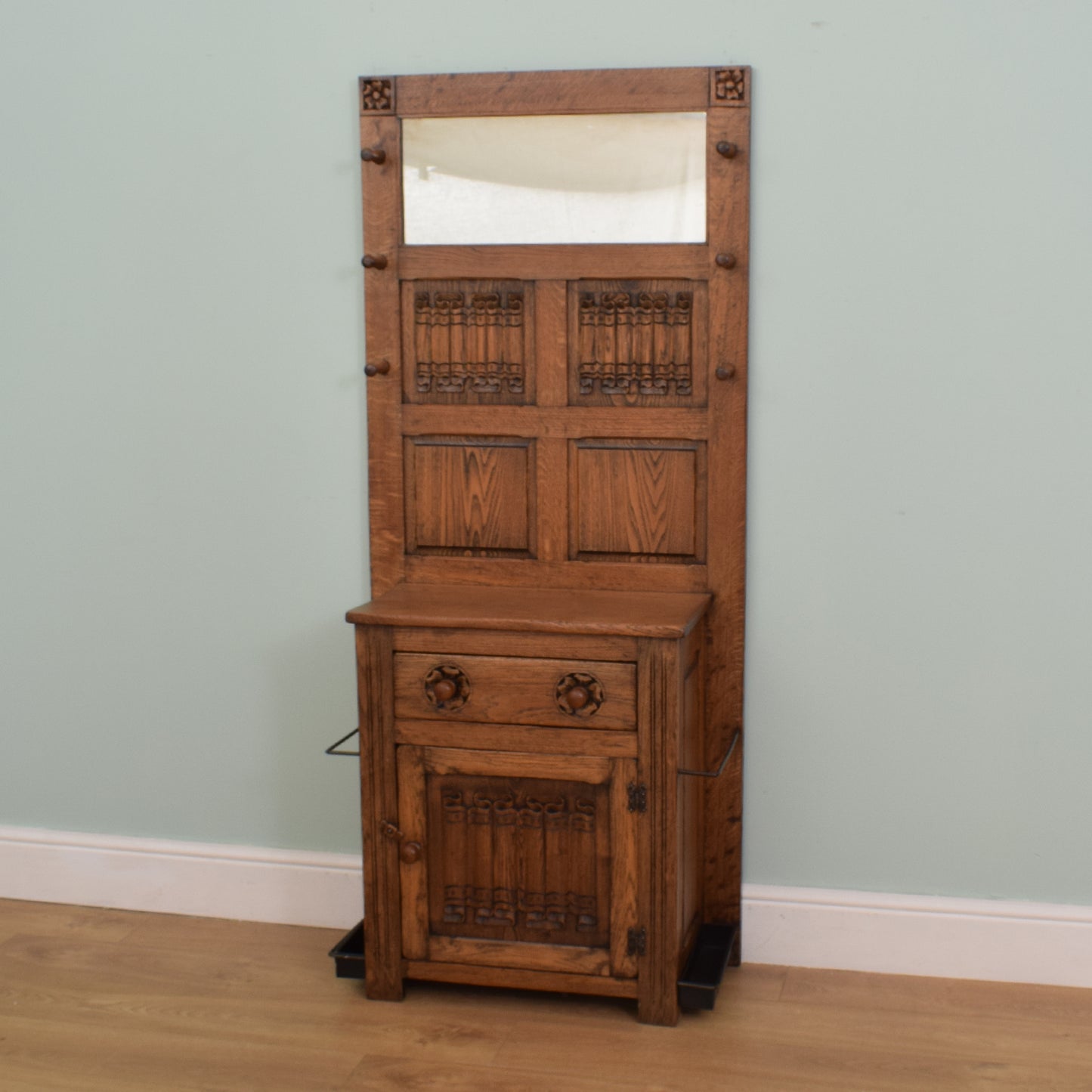 Solid Oak Hall Stand
