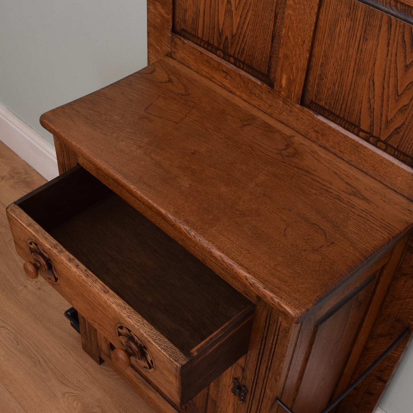 Solid Oak Hall Stand
