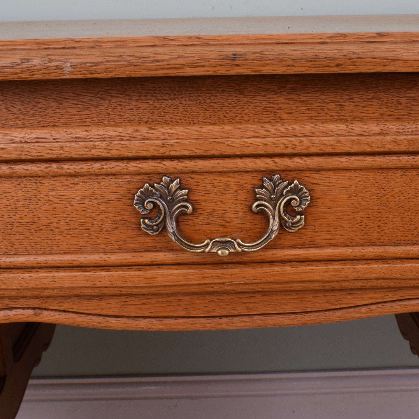French Carved Oak Partners Desk
