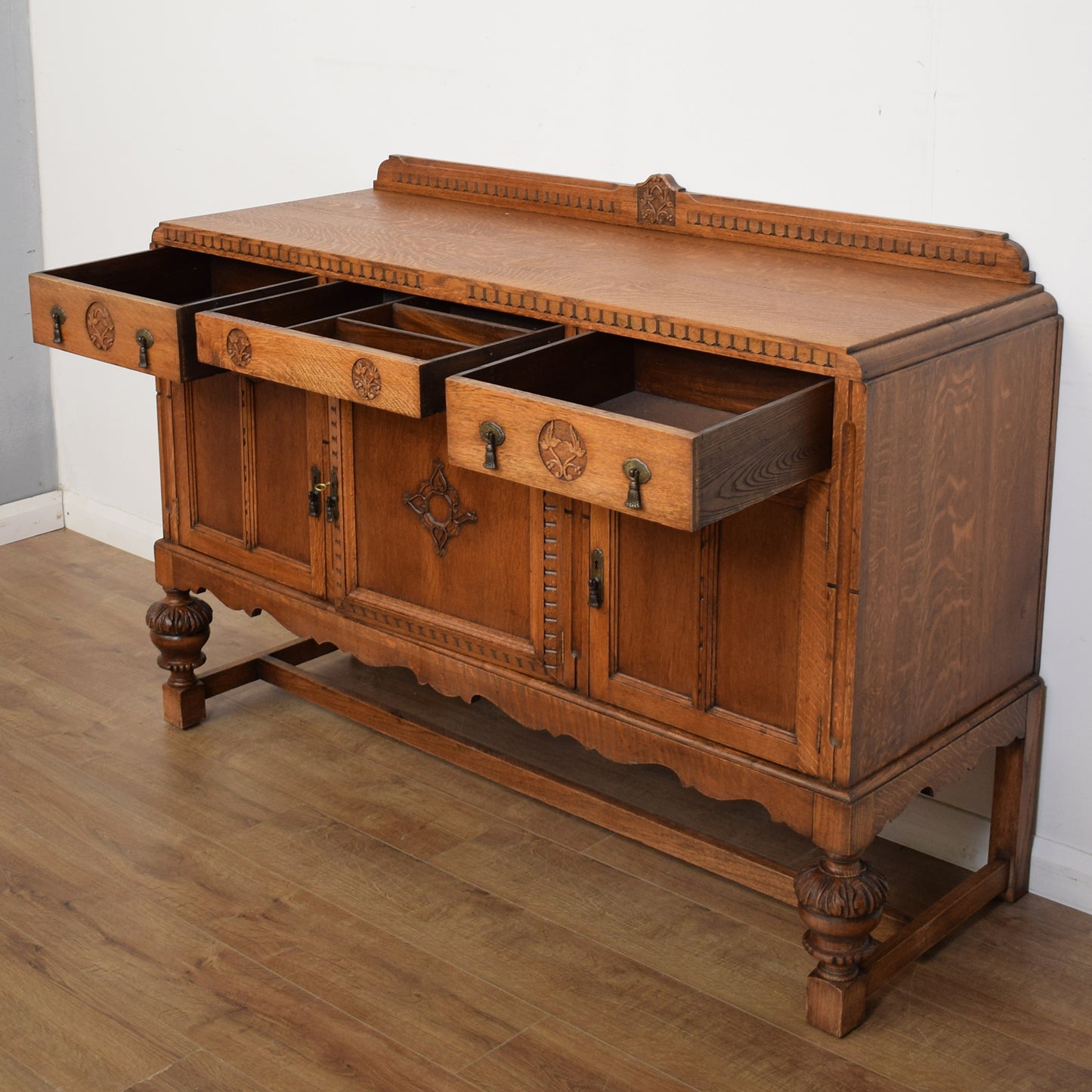 Carved Art-Deco Style Sideboard
