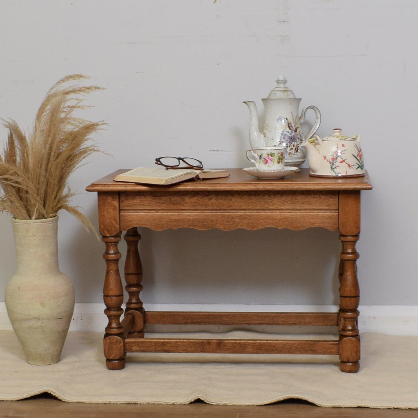 Oak Coffee Table with Drawer