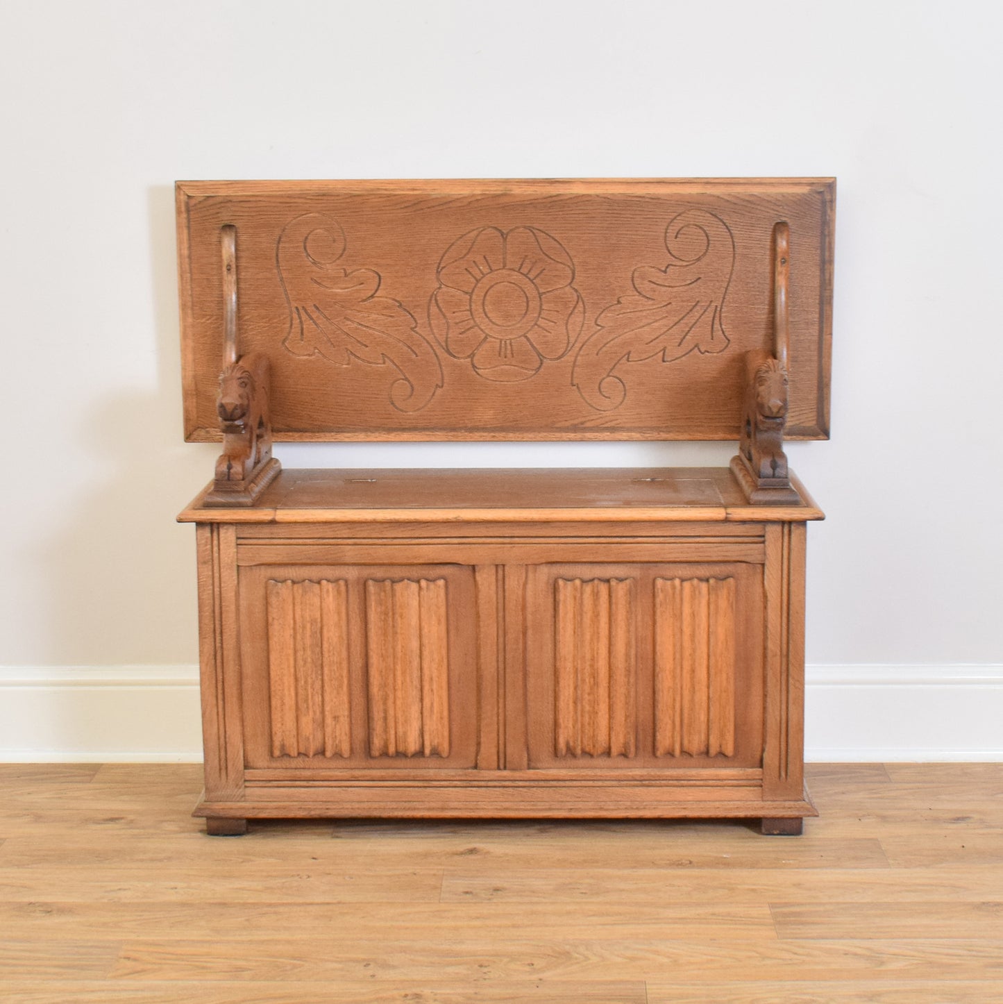 Restored Oak Monk's Bench