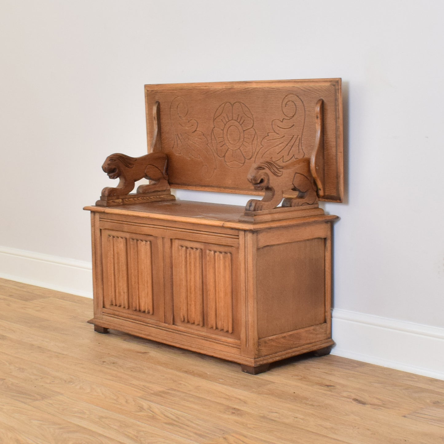 Restored Oak Monk's Bench