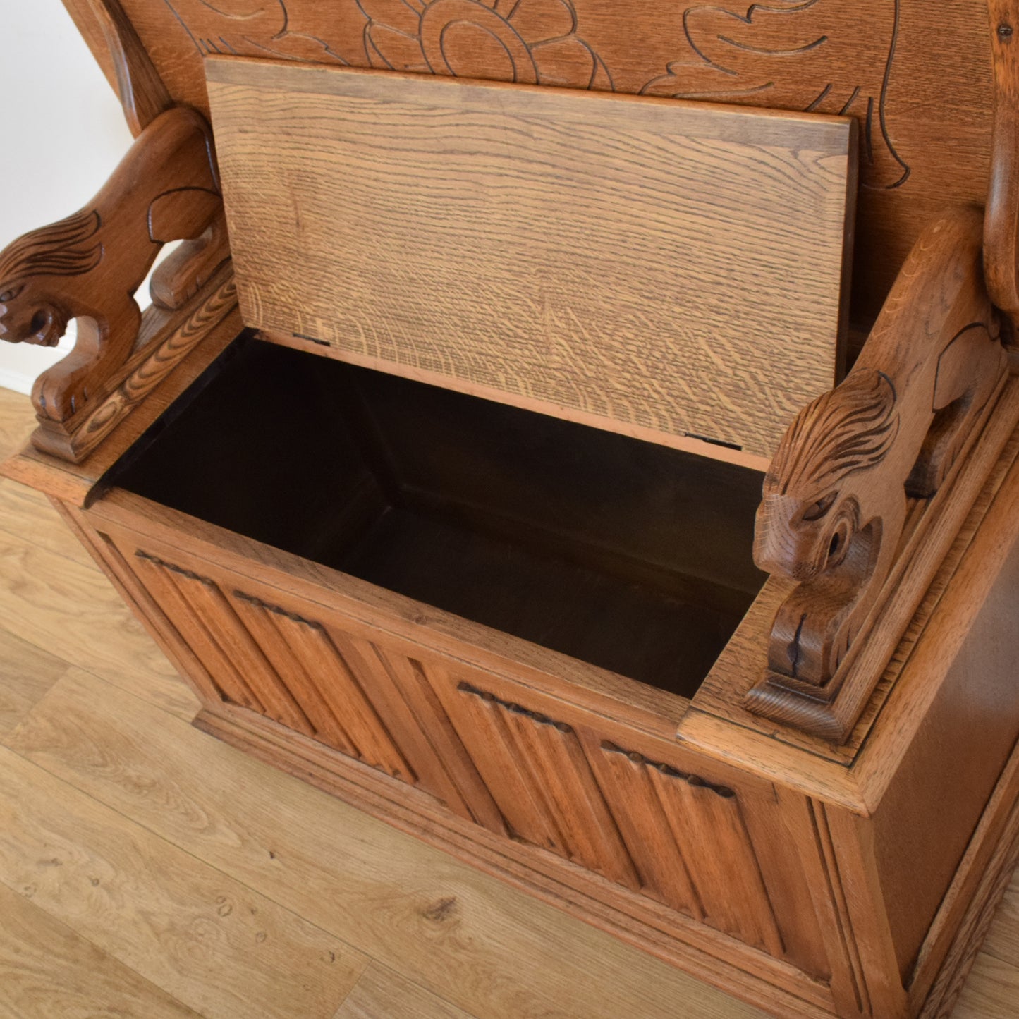 Restored Oak Monk's Bench
